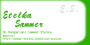 etelka sammer business card